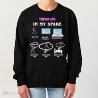 BTS Things I Do Spare Time Funny Women's Sweatshirt thumb 0