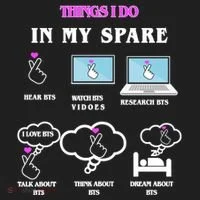 BTS Things I Do Spare Time Funny Women's Sweatshirt thumb 2