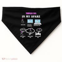 BTS Things I Do Spare Time Funny USA-Made Doggie Bandana thumb 0