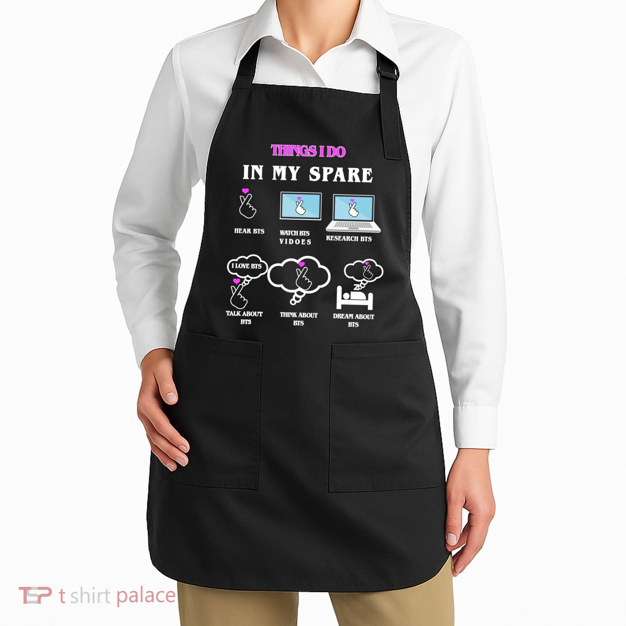 BTS Things I Do Spare Time Funny Apron