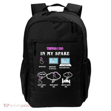BTS Things I Do Spare Time Funny Backpack