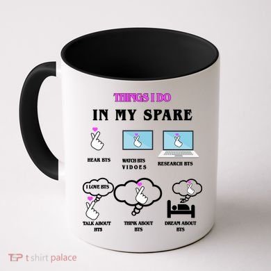 BTS Things I Do Spare Time Funny Coffee Mug