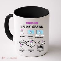 BTS Things I Do Spare Time Funny Coffee Mug thumb 0