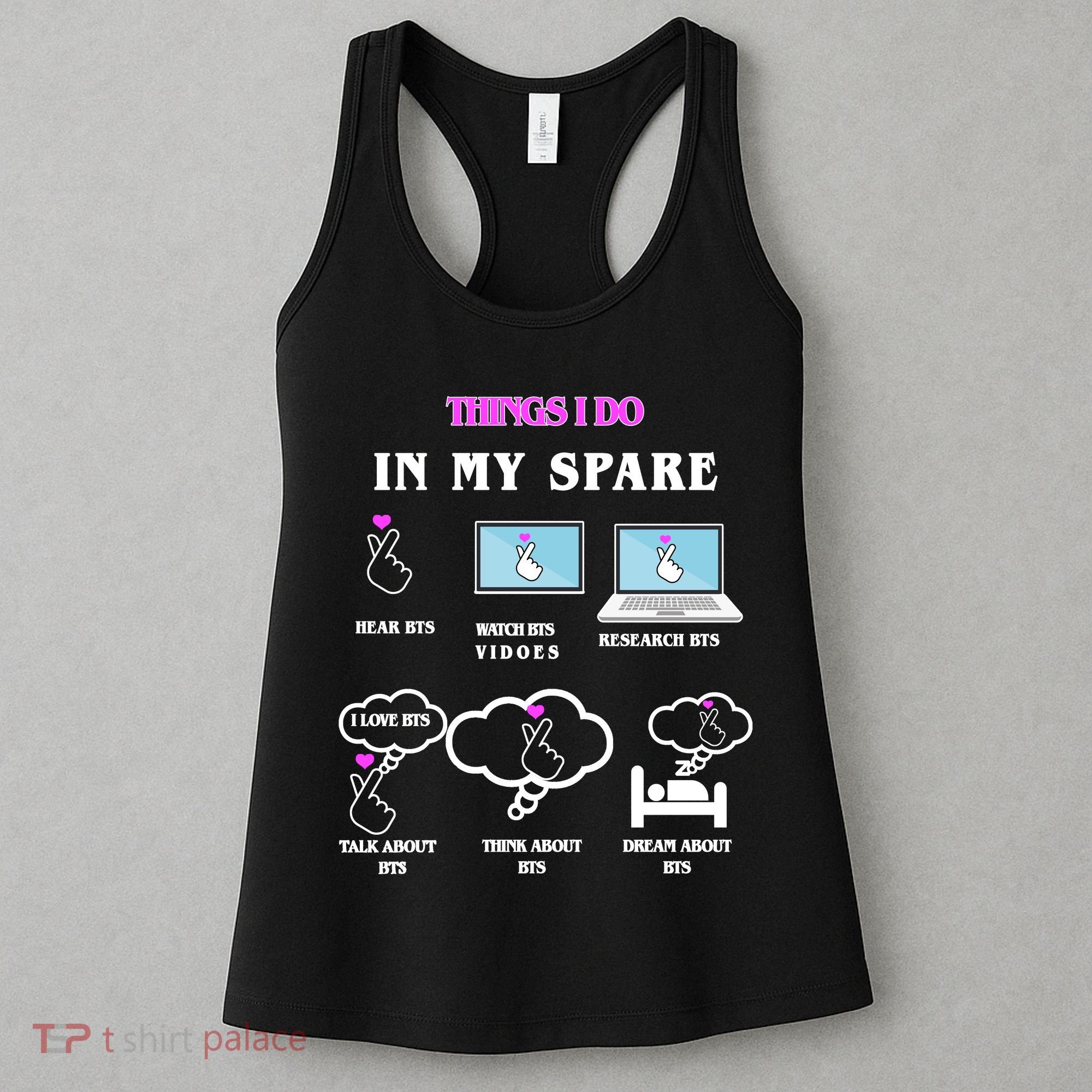 BTS Things I Do Spare Time Funny Women's Tank Top
