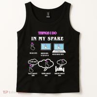 BTS Things I Do Spare Time Funny Tank Top thumb 2