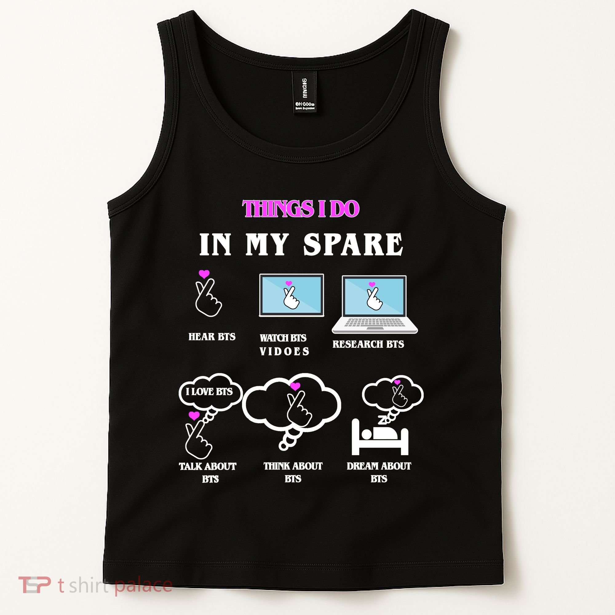 BTS Things I Do Spare Time Funny Tank Top
