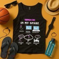 BTS Things I Do Spare Time Funny Tank Top thumb 4