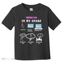 BTS Things I Do Spare Time Funny Toddler T-Shirt thumb 0