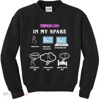 BTS Things I Do Spare Time Funny Kids Sweatshirt thumb 0