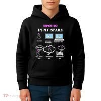 BTS Things I Do Spare Time Funny Kids Hoodie thumb 4