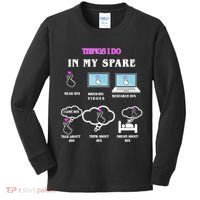 BTS Things I Do Spare Time Funny Kids Long Sleeve Shirt thumb 0