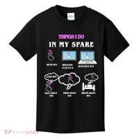 BTS Things I Do Spare Time Funny Kids T-Shirt thumb 0
