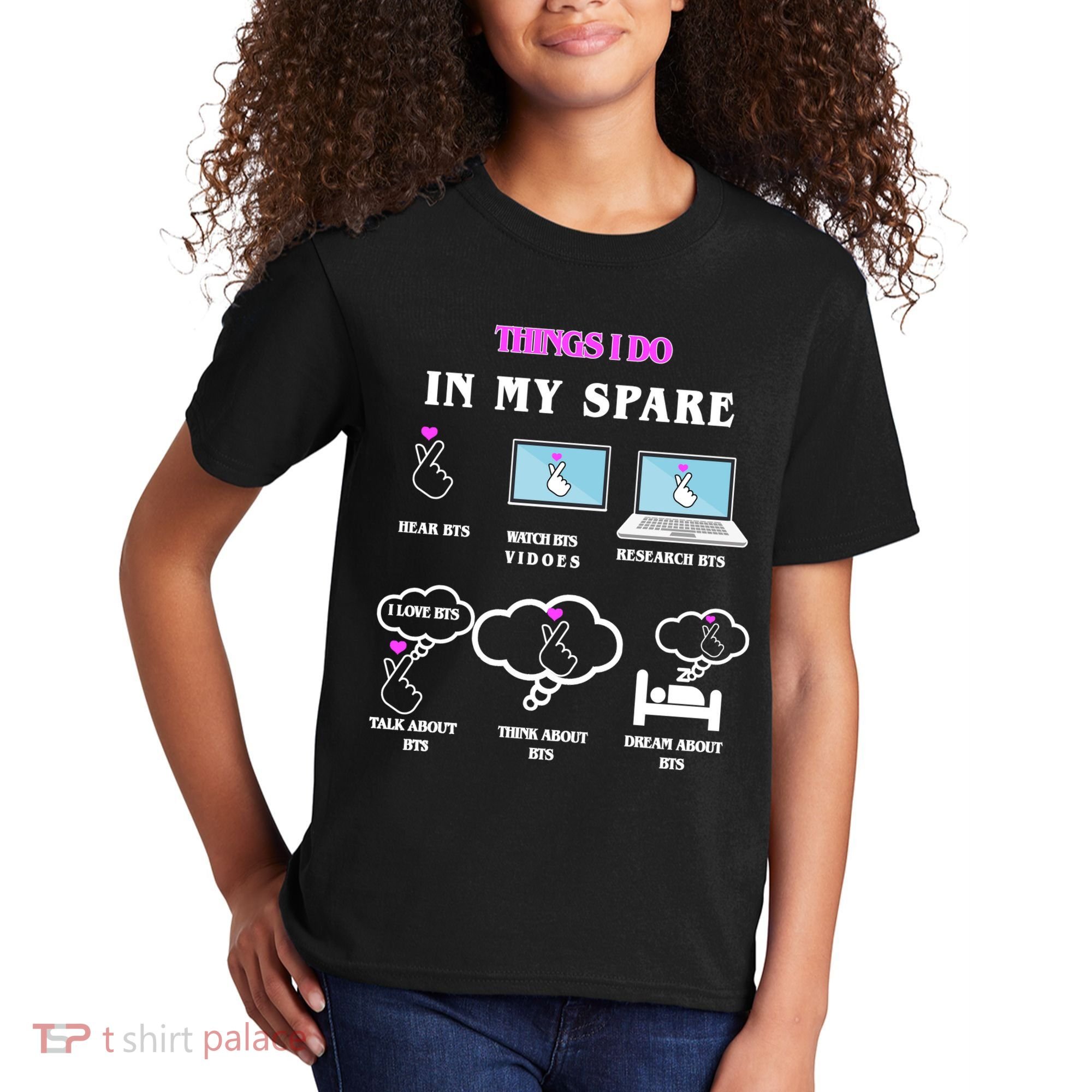 BTS Things I Do Spare Time Funny Kids T-Shirt