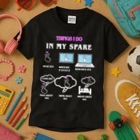 BTS Things I Do Spare Time Funny Kids T-Shirt thumb 3