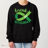 Break The Stigma Ribbon Mental Health Awareness Women's Sweatshirt thumb 0