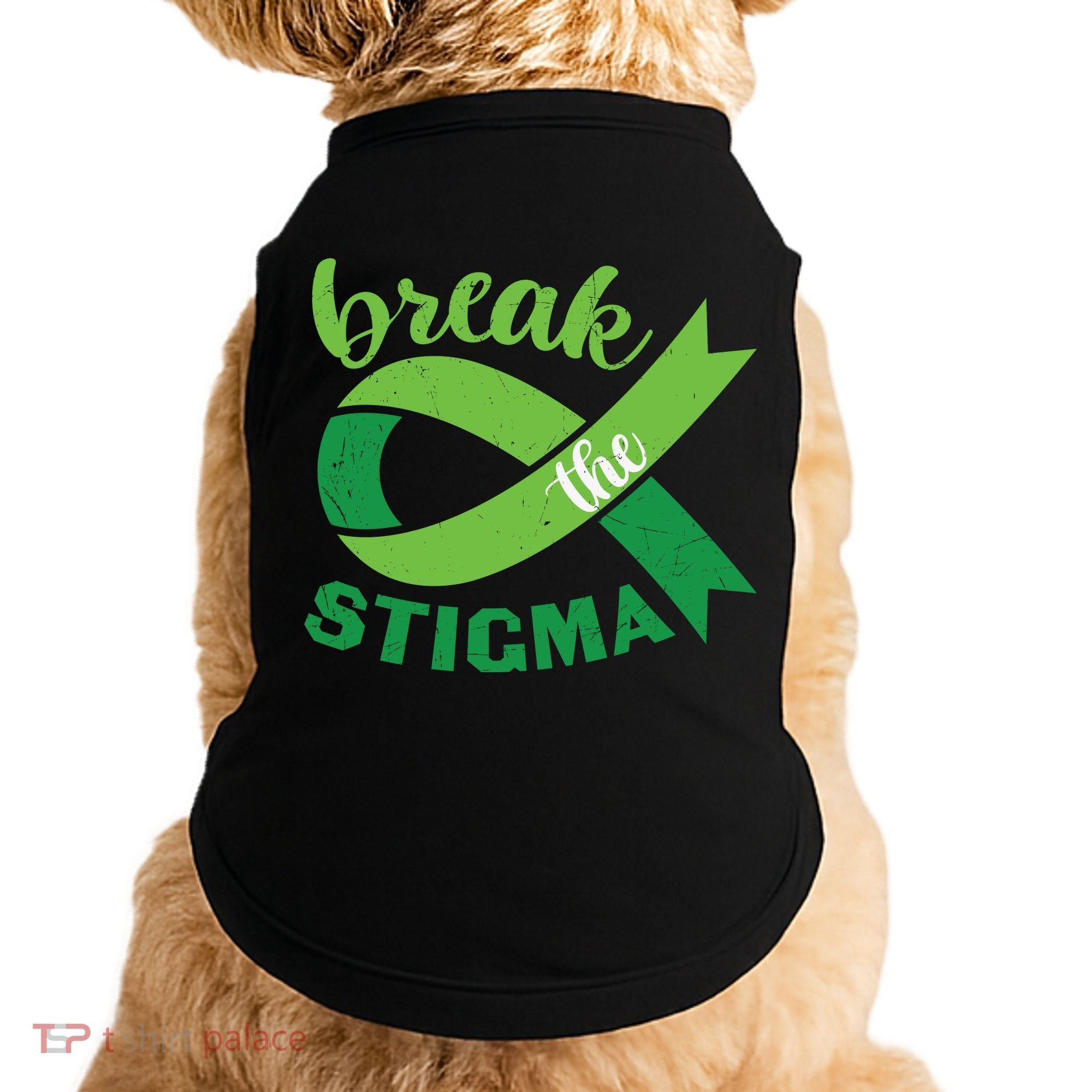 Break The Stigma Ribbon Mental Health Awareness Doggie Tank