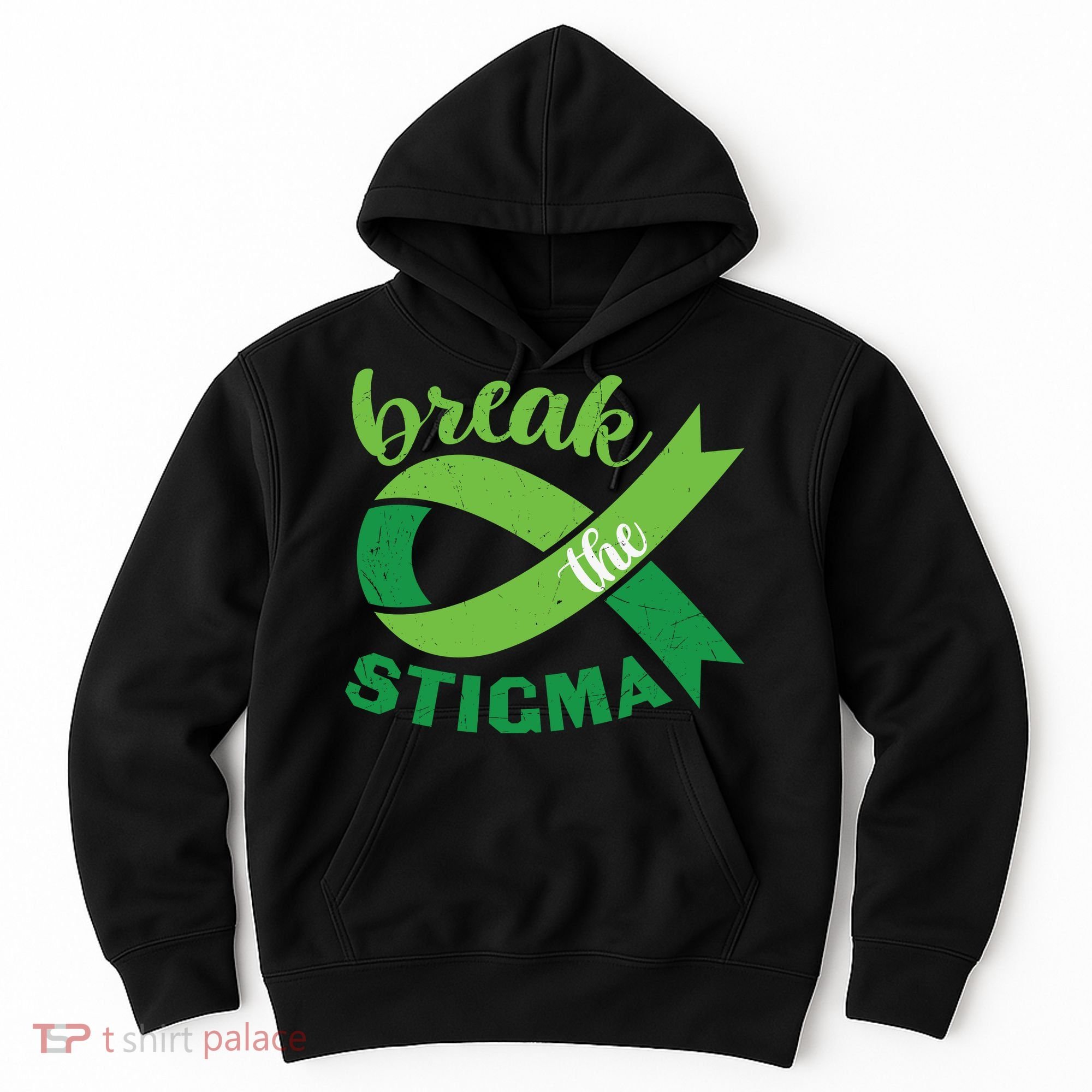Break The Stigma Ribbon Mental Health Awareness Hoodie