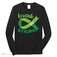 Break The Stigma Ribbon Mental Health Awareness Long Sleeve Shirt thumb 0