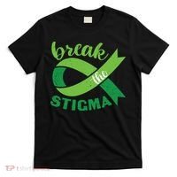 Break The Stigma Ribbon Mental Health Awareness T-Shirt thumb 0