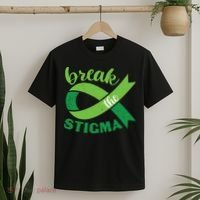 Break The Stigma Ribbon Mental Health Awareness T-Shirt thumb 2