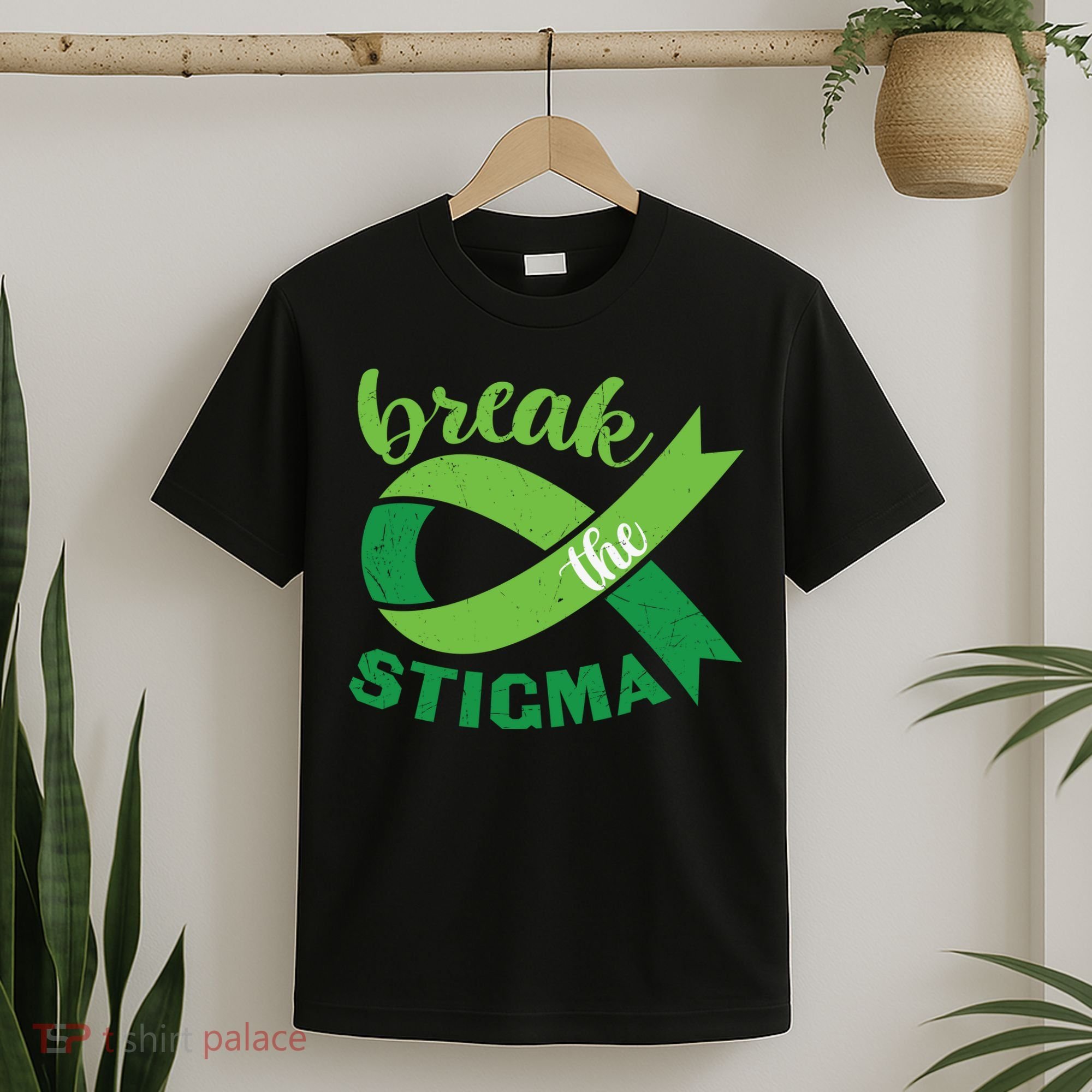 Break The Stigma Ribbon Mental Health Awareness T-Shirt