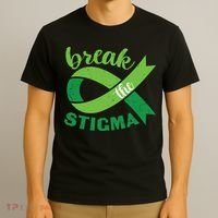 Break The Stigma Ribbon Mental Health Awareness T-Shirt thumb 3