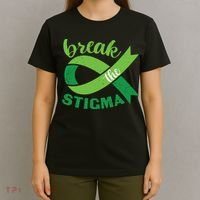 Break The Stigma Ribbon Mental Health Awareness T-Shirt thumb 4