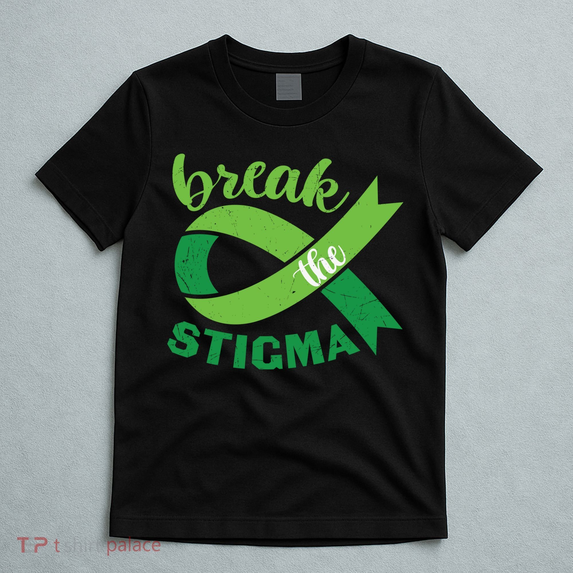Break The Stigma Ribbon Mental Health Awareness T-Shirt
