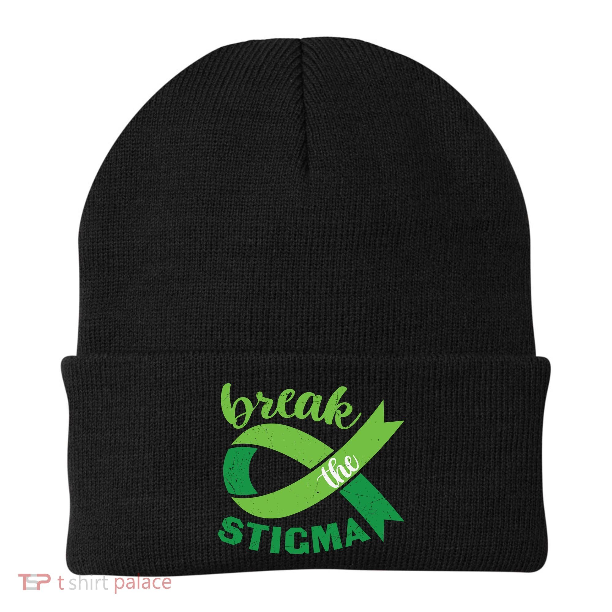 Break The Stigma Ribbon Mental Health Awareness Beanie