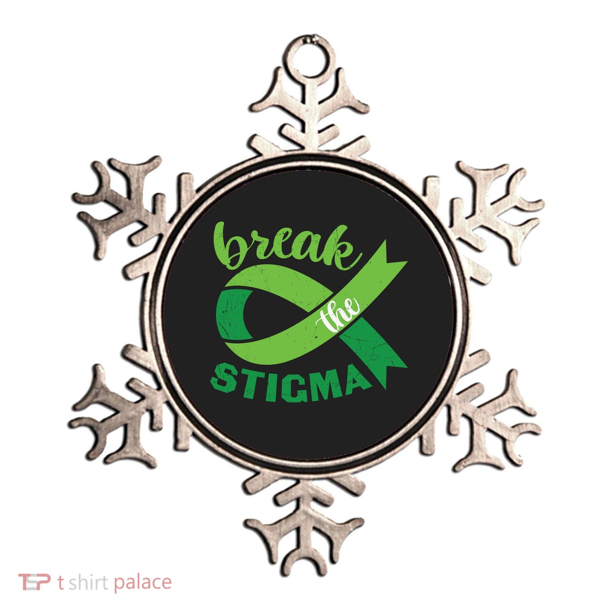 Break The Stigma Ribbon Mental Health Awareness Ornament