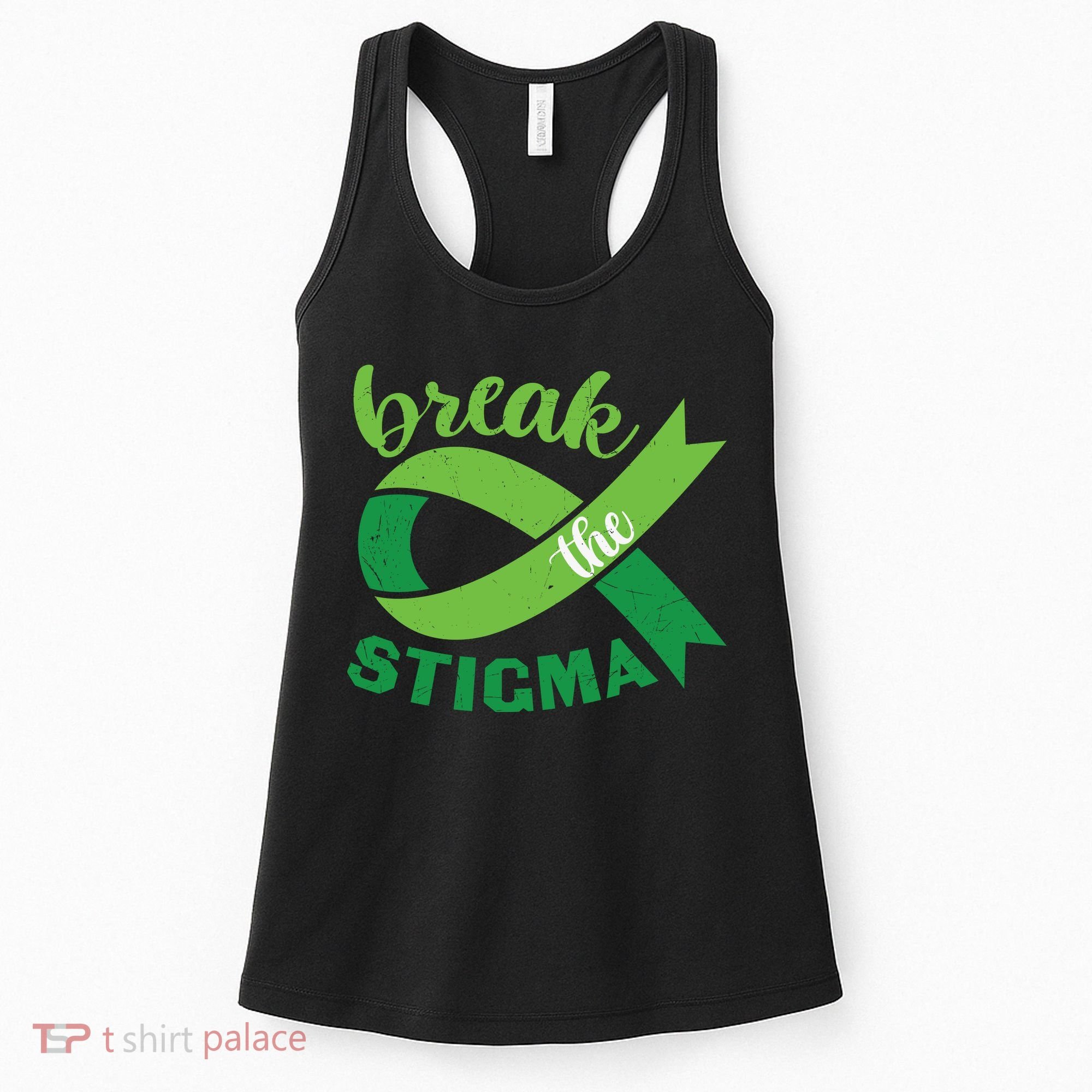 Break The Stigma Ribbon Mental Health Awareness Women's Tank Top