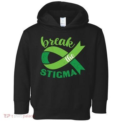 Break The Stigma Ribbon Mental Health Awareness Toddler Hoodie