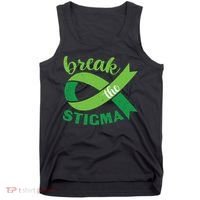 Break The Stigma Ribbon Mental Health Awareness Tank Top thumb 0