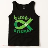Break The Stigma Ribbon Mental Health Awareness Tank Top thumb 2