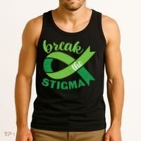 Break The Stigma Ribbon Mental Health Awareness Tank Top thumb 3