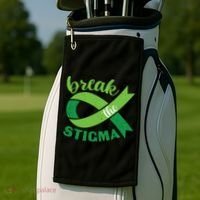 Break The Stigma Ribbon Mental Health Awareness Golf Towel thumb 2