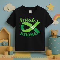 Break The Stigma Ribbon Mental Health Awareness Toddler T-Shirt thumb 3