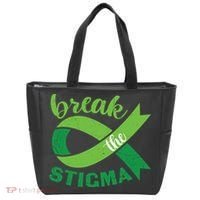 Break The Stigma Ribbon Mental Health Awareness Tote Bag thumb 0