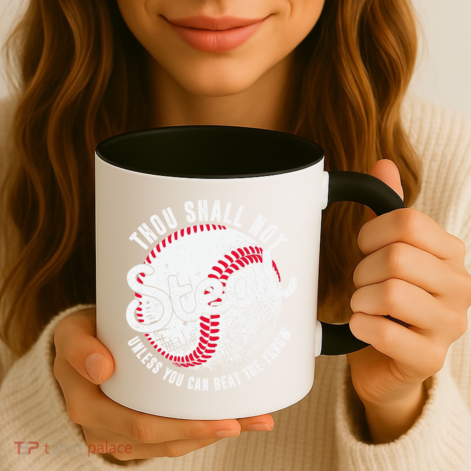 Baseball Thou Shall Not Steal Unless You Can Beat The Throw Coffee Mug