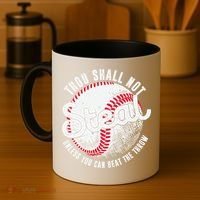 Baseball Thou Shall Not Steal Unless You Can Beat The Throw Coffee Mug thumb 4