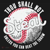 Baseball Thou Shall Not Steal Unless You Can Beat The Throw Women's Hoodie thumb 2