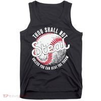 Baseball Thou Shall Not Steal Unless You Can Beat The Throw Tank Top thumb 0