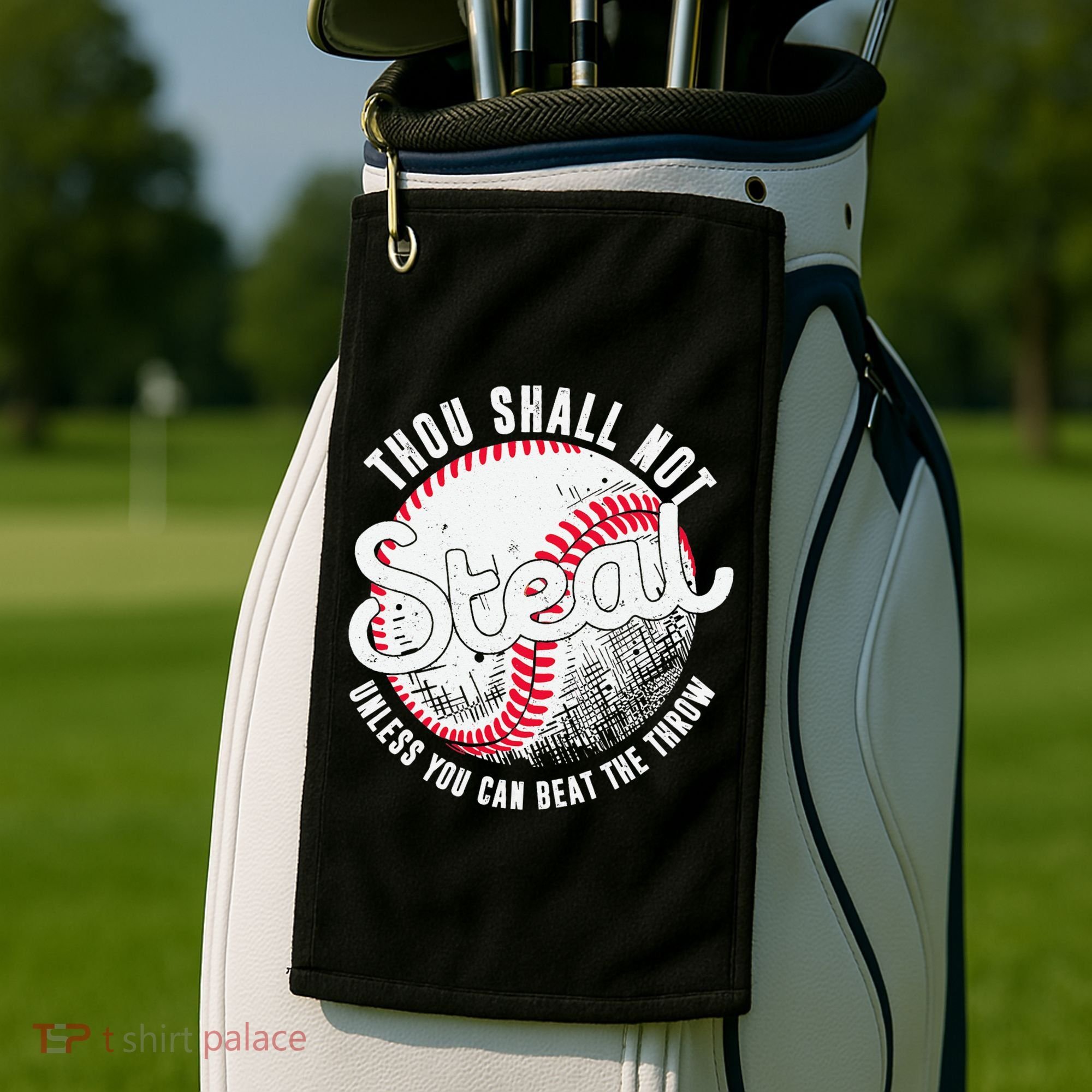 Baseball Thou Shall Not Steal Unless You Can Beat The Throw Golf Towel