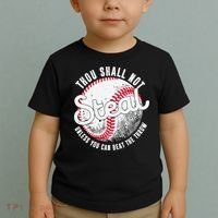 Baseball Thou Shall Not Steal Unless You Can Beat The Throw Toddler T-Shirt thumb 2