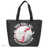 Baseball Thou Shall Not Steal Unless You Can Beat The Throw Tote Bag thumb 0