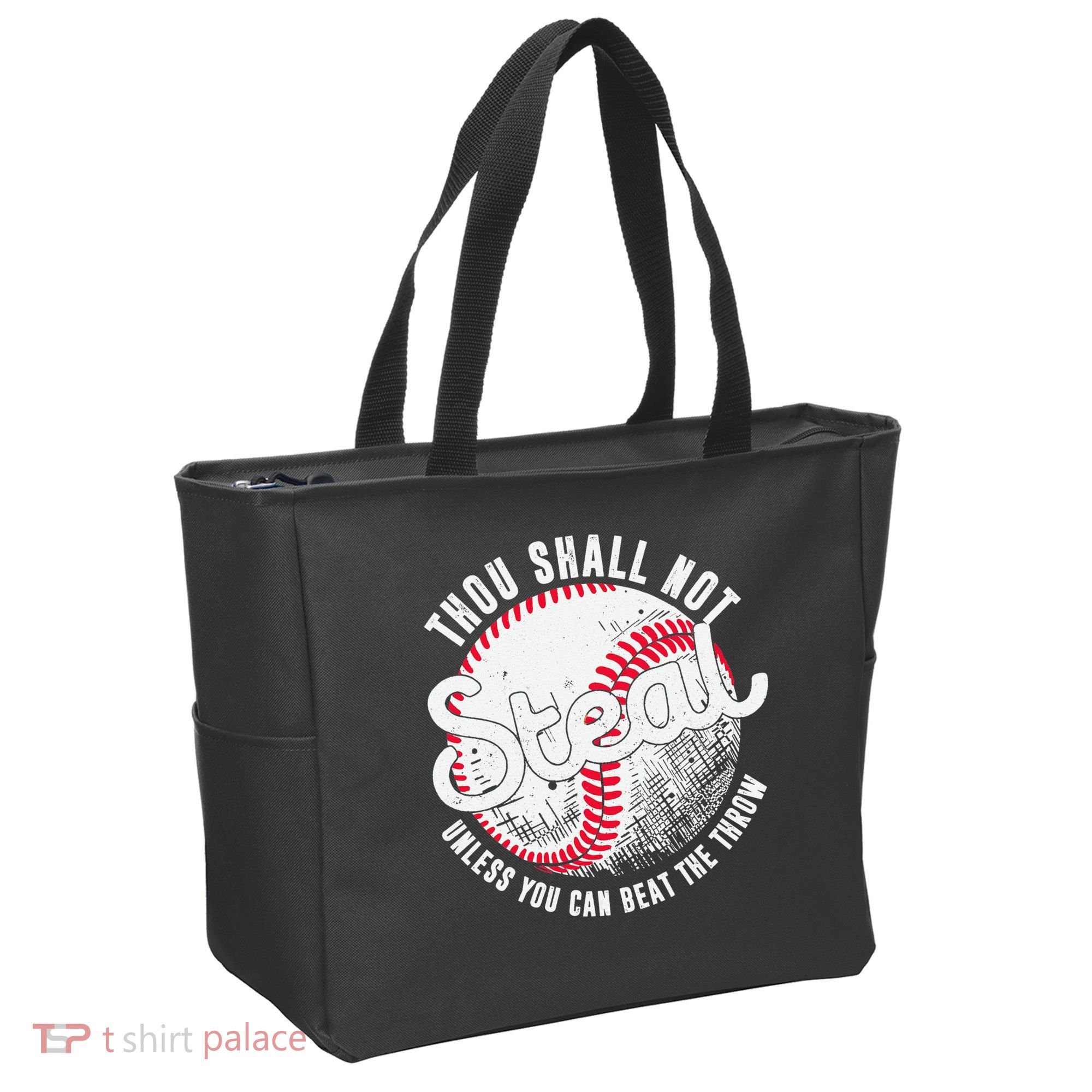 Baseball Thou Shall Not Steal Unless You Can Beat The Throw Tote Bag