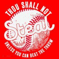 Baseball Thou Shall Not Steal Unless You Can Beat The Throw Santa Hat thumb 1
