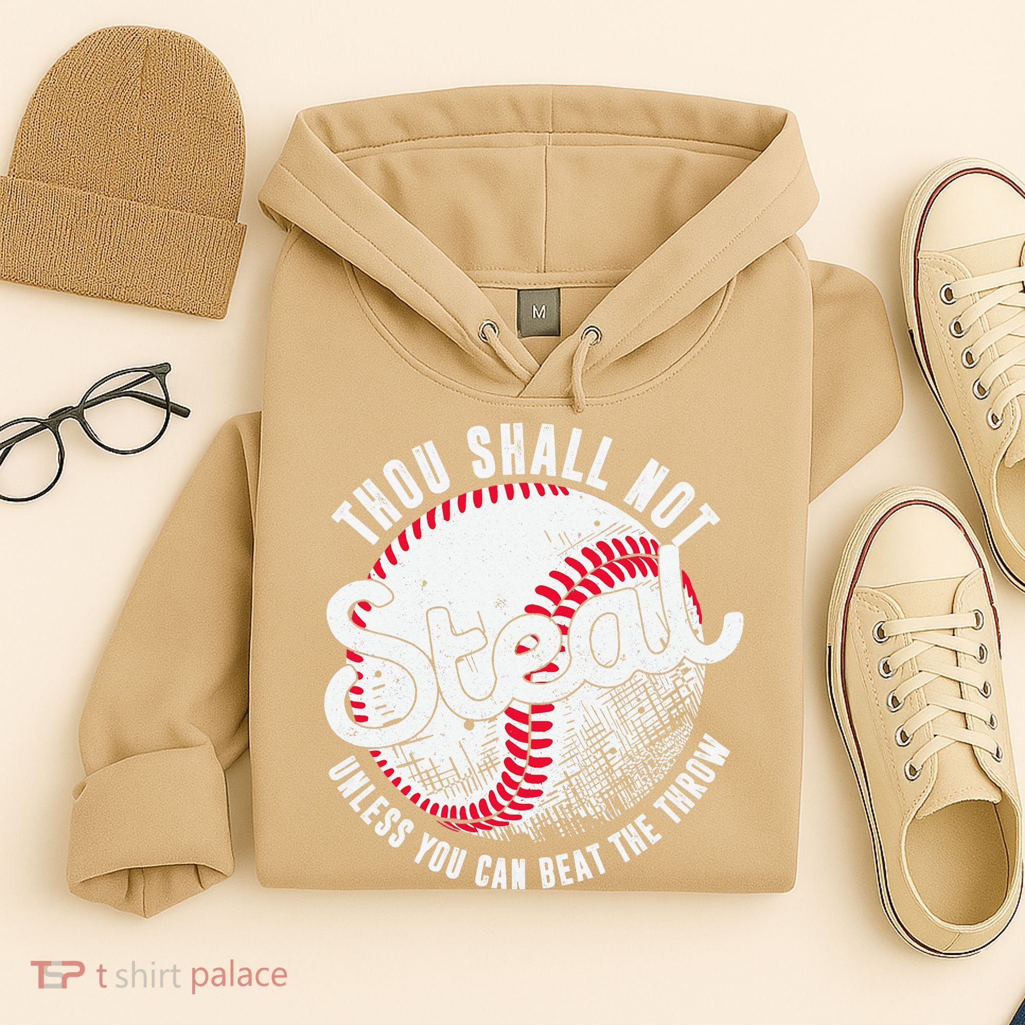 Baseball Thou Shall Not Steal Unless You Can Beat The Throw Hoodie