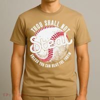 Baseball Thou Shall Not Steal Unless You Can Beat The Throw T-Shirt thumb 3