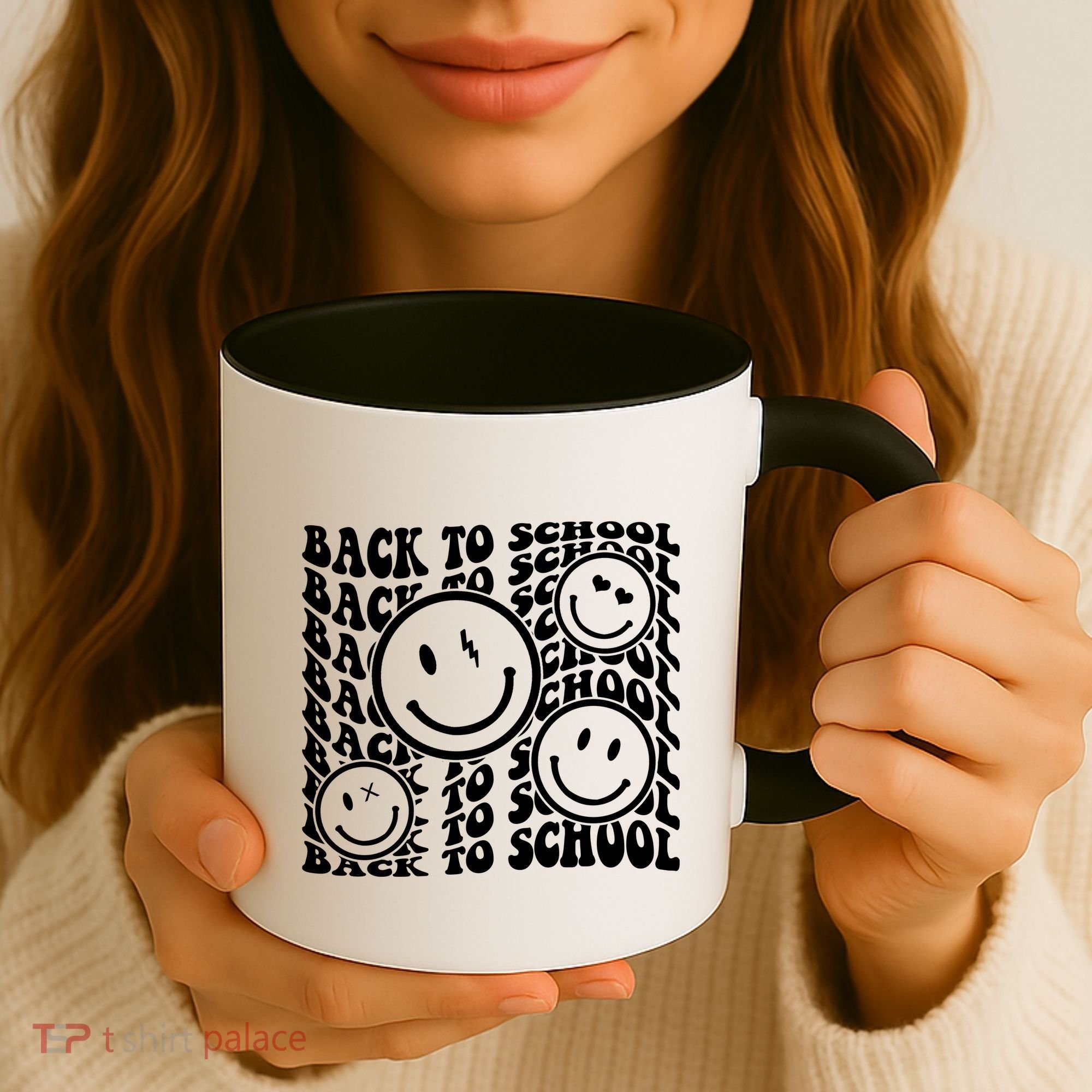 Back To School Retro Smile Face Coffee Mug